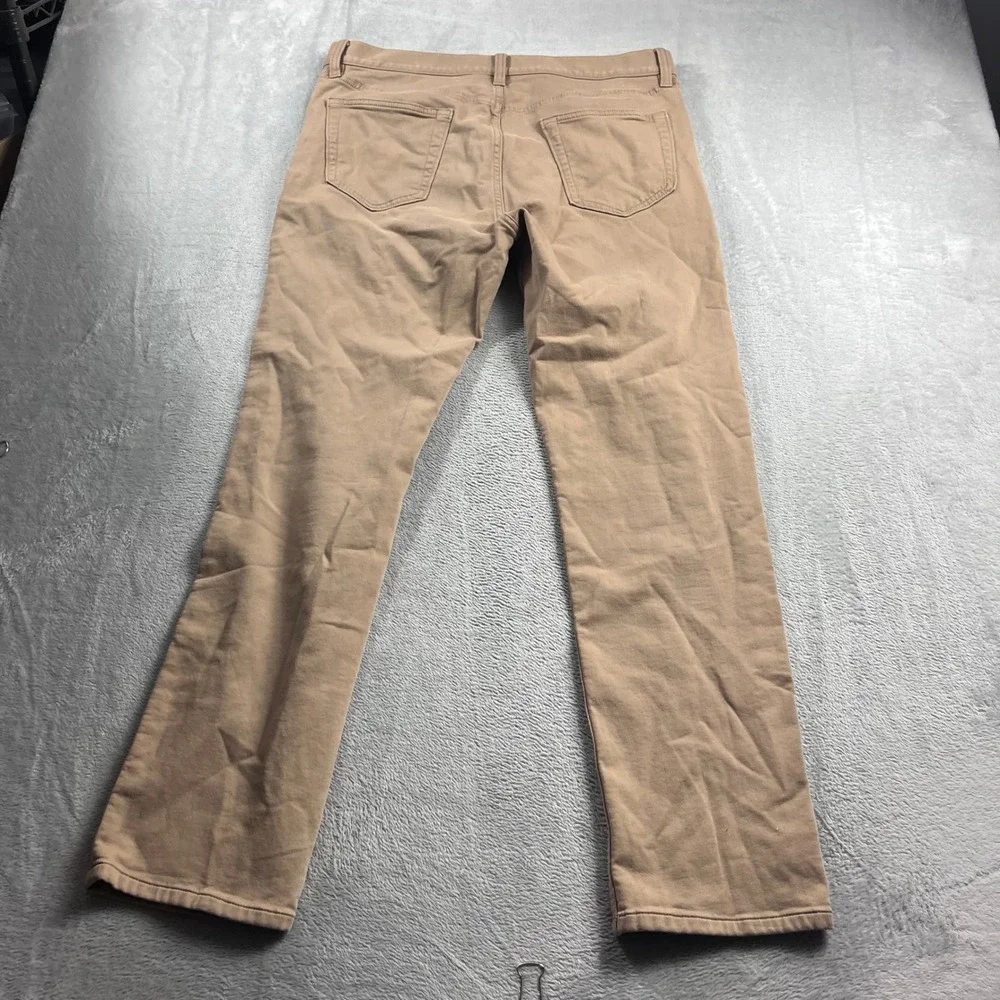 Banana Republic Traveler Pants Mens 35x32 Slim Fit Tan Khaki Chino 5-Pocket
